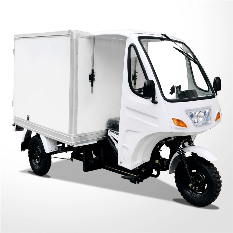 All Closed Cabin Gasoline With Cargo Gasoline Tricycle